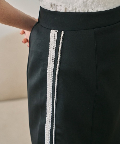 idem（イデム）の「lace line mini skirt/サイドラインミニスカート（スカート・レディース・ブラック・FREE）」の7枚目の写真
