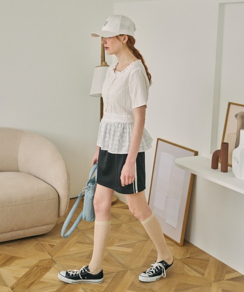 ミニスカート ILLIGO Studded Low Mini Skirt 5BMR0227 ILLIGO] Studded Low Mini Skirt /追跡付 (ILLIGO/ミニスカート