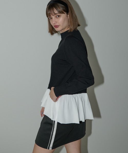 【KIMHEKIM】完売必須！ブラック EMMA ミニスカート エムズエキサイト ems excite ハイウエストタックミニSK （BEG1