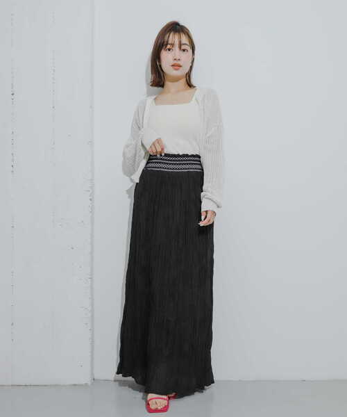SENSE OF PLACE by URBAN RESEARCH(センスオブプレイスバイアーバンリサーチ)の「インドシャーリングワッシャースカート(スカート・レディース・グリーン/イエロー/ブラック・SMALL/MEDIUM)」の7枚目の写真