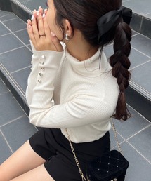 one after another NICE CLAUP | 【WEB限定商品】ハートボタンハイネックニット(ニット/セーター)