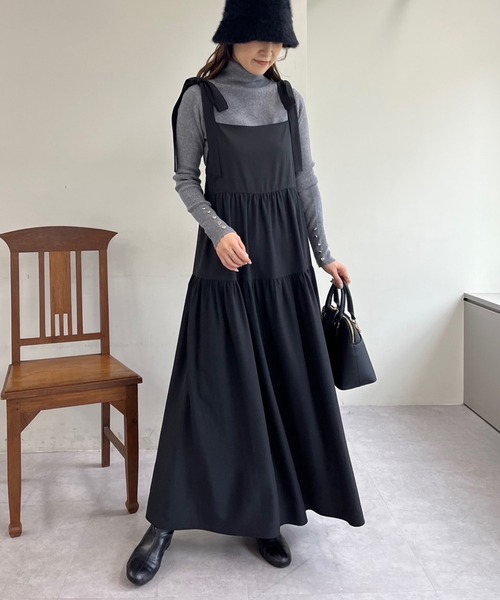 one after another NICE CLAUP（ワンアフターアナザーナイスクラップ）の「【WEB限定商品】ハートボタンハイネックニット（ニット/セーター・レディース・オフホワイト/杢グレー/ブラック/ピンク/レッド・FREE）」の13枚目の写真