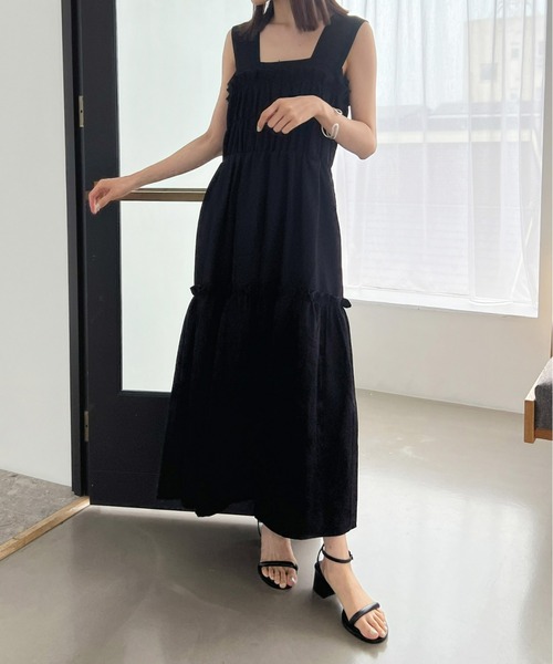 mic by Olu.(ミックバイオルドット)の「【ZOZOTOWN限定】スラブシャーリングワンピース(ワンピース・レディース・アイボリー/レッド/ブラック・FREE)」の1枚目の写真
