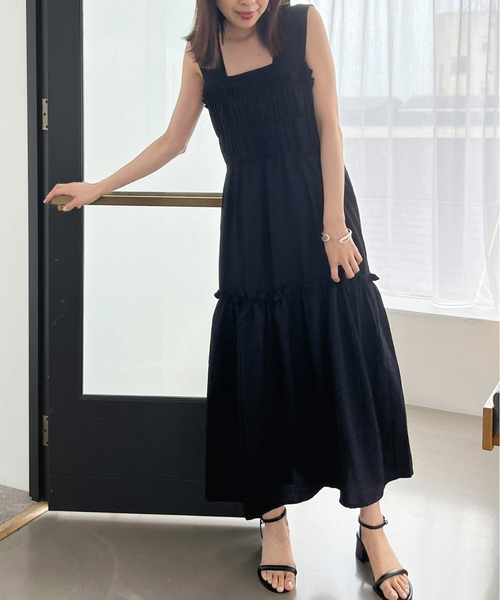 mic by Olu.(ミックバイオルドット)の「【ZOZOTOWN限定】スラブシャーリングワンピース(ワンピース・レディース・アイボリー/レッド/ブラック・FREE)」の15枚目の写真