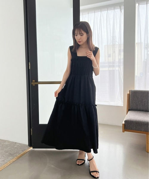 mic by Olu.(ミックバイオルドット)の「【ZOZOTOWN限定】スラブシャーリングワンピース(ワンピース・レディース・アイボリー/レッド/ブラック・FREE)」の18枚目の写真