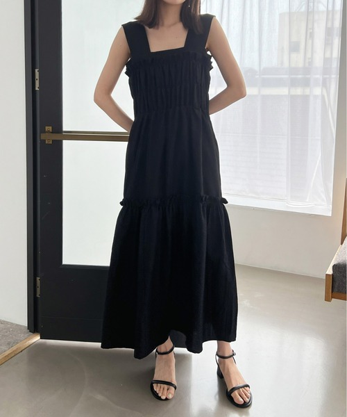 mic by Olu.(ミックバイオルドット)の「【ZOZOTOWN限定】スラブシャーリングワンピース(ワンピース・レディース・アイボリー/レッド/ブラック・FREE)」の14枚目の写真