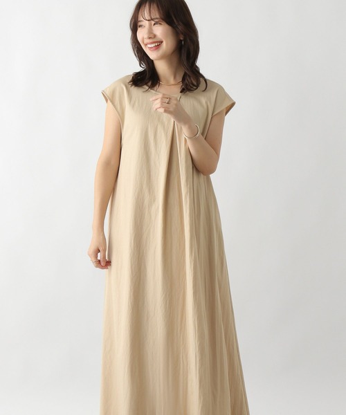 LEPSIM（レプシィム）の「2WAYリネン混ワンピース　124057（ワンピース・レディース・アイボリー/チャコールグレー/カーキブラウン・FREE）」の5枚目の写真