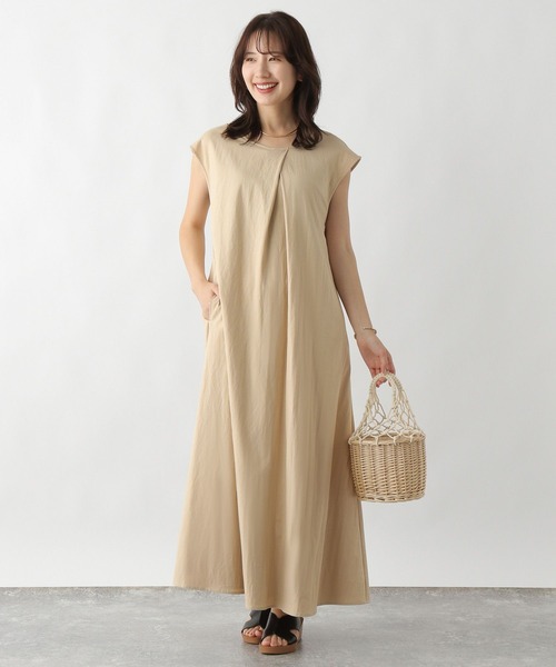LEPSIM（レプシィム）の「2WAYリネン混ワンピース　124057（ワンピース・レディース・アイボリー/チャコールグレー/カーキブラウン・FREE）」の7枚目の写真