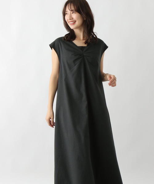 LEPSIM（レプシィム）の「2WAYリネン混ワンピース　124057（ワンピース・レディース・アイボリー/チャコールグレー/カーキブラウン・FREE）」の10枚目の写真