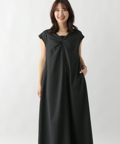 LEPSIM（レプシィム）の「2WAYリネン混ワンピース　124057（ワンピース・レディース・アイボリー/チャコールグレー/カーキブラウン・FREE）」の11枚目の写真