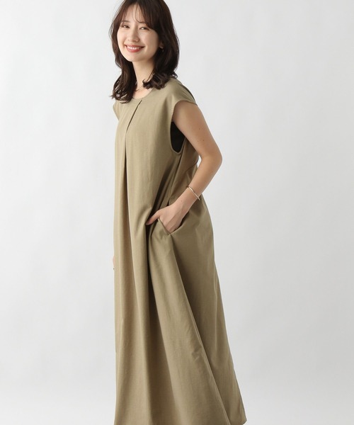 LEPSIM（レプシィム）の「2WAYリネン混ワンピース　124057（ワンピース・レディース・アイボリー/チャコールグレー/カーキブラウン・FREE）」の16枚目の写真