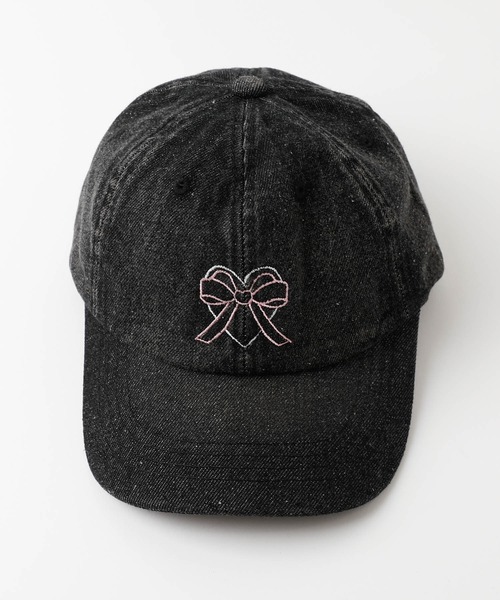 URBAN CHERRY(アーバンチェリー)の「ハートリボン刺繍デニムキャップ(キャップ・キッズ・ブラック/ブルー・FREE)」の11枚目の写真