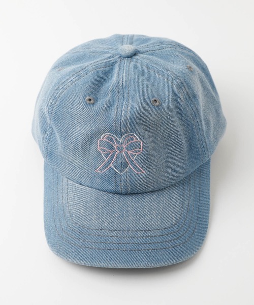 URBAN CHERRY(アーバンチェリー)の「ハートリボン刺繍デニムキャップ(キャップ・キッズ・ブラック/ブルー・FREE)」の9枚目の写真