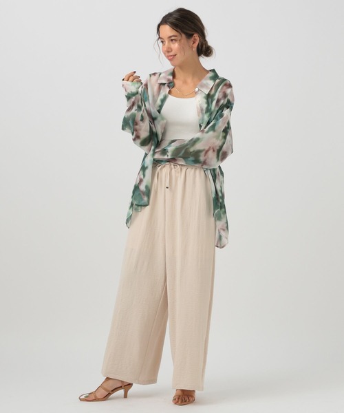 BAYFLOW（ベイフロー）の「[しなやかでやわらかな肌触り]ニュアンスパターンシャツ（シャツ/ブラウス・レディース・ピンク/グリーン/グレー・FREE）」の17枚目の写真