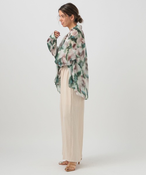 BAYFLOW（ベイフロー）の「[しなやかでやわらかな肌触り]ニュアンスパターンシャツ（シャツ/ブラウス・レディース・ピンク/グリーン/グレー・FREE）」の18枚目の写真