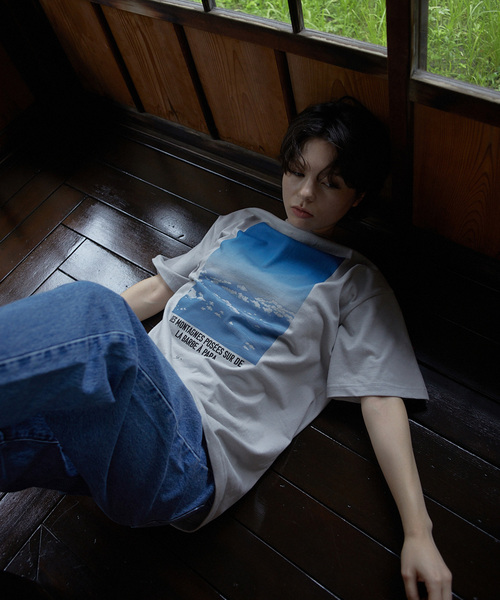 SKIN(スキン)の「skin × Ana Popescu / MERCREDI プリントTシャツ(Tシャツ/カットソー・メンズ・グレー/ホワイト・MEDIUM/LARGE)」の14枚目の写真