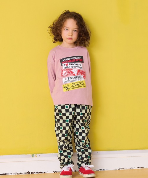 Life Support Products（ライフサポートプロダクツ）の「クルーネックL/SプリントT（Tシャツ/カットソー・キッズ・ブルー/オフホワイト/杢グレー/レッド/グリーン/ピンク/ブラウン/マスタード/パープル/チャコール・90/100/110/120/130/140/150/80/95）」の15枚目の写真