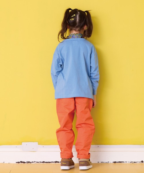 Life Support Products（ライフサポートプロダクツ）の「クルーネックL/SプリントT（Tシャツ/カットソー・キッズ・ブルー/オフホワイト/杢グレー/レッド/グリーン/ピンク/ブラウン/マスタード/パープル/チャコール・90/100/110/120/130/140/150/80/95）」の20枚目の写真