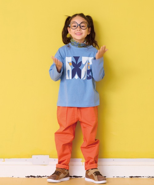 Life Support Products（ライフサポートプロダクツ）の「クルーネックL/SプリントT（Tシャツ/カットソー・キッズ・ブルー/オフホワイト/杢グレー/レッド/グリーン/ピンク/ブラウン/マスタード/パープル/チャコール・90/100/110/120/130/140/150/80/95）」の22枚目の写真