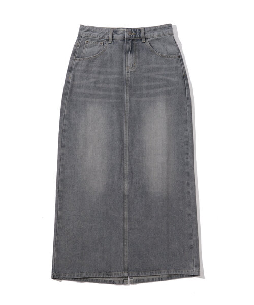 WHO'S WHO gallery（フーズフーギャラリー）の「オーバーダイデニムロングスカート（スカート・レディース・ライトグレー/サンドベージュ/ネイビー・FREE）」の9枚目の写真