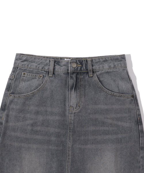 WHO'S WHO gallery（フーズフーギャラリー）の「オーバーダイデニムロングスカート（スカート・レディース・ライトグレー/サンドベージュ/ネイビー・FREE）」の10枚目の写真