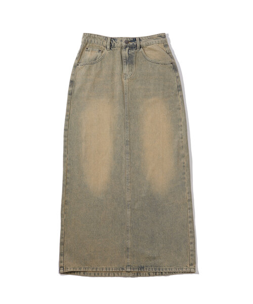 WHO'S WHO gallery（フーズフーギャラリー）の「オーバーダイデニムロングスカート（スカート・レディース・ライトグレー/サンドベージュ/ネイビー・FREE）」の14枚目の写真