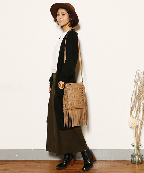 mystic（ミスティック）の「【mystic】圧縮ウールカーディガン（カーディガン/ボレロ・レディース・オフホワイト/キャメル/グレー/ブラック・ﾌﾘ-）」の13枚目の写真