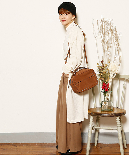 mystic（ミスティック）の「【mystic】圧縮ウールカーディガン（カーディガン/ボレロ・レディース・オフホワイト/キャメル/グレー/ブラック・ﾌﾘ-）」の14枚目の写真