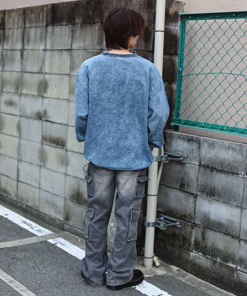 SPINNS（スピンズ）の「グランジ/デニムプルオーバートップス PARIS（スウェット・メンズ・ブルー系その他/ブラック系その他・ONESIZE）」の13枚目の写真