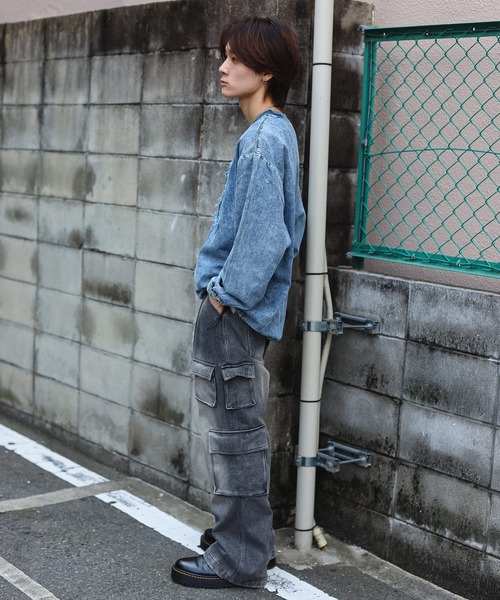 SPINNS（スピンズ）の「グランジ/デニムプルオーバートップス PARIS（スウェット・メンズ・ブルー系その他/ブラック系その他・ONESIZE）」の12枚目の写真