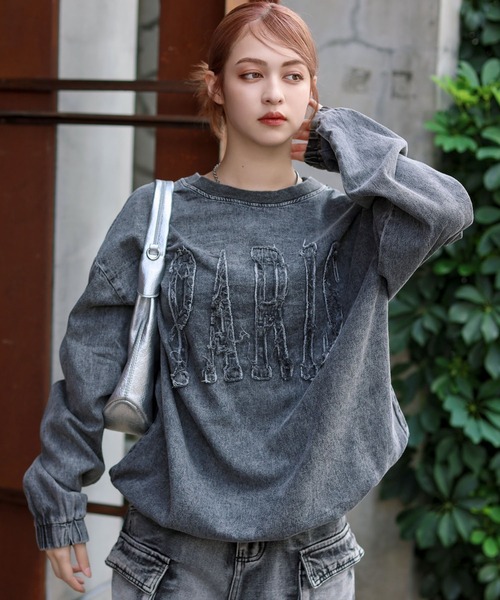 SPINNS（スピンズ）の「グランジ/デニムプルオーバートップス PARIS（スウェット・メンズ・ブルー系その他/ブラック系その他・ONESIZE）」の20枚目の写真