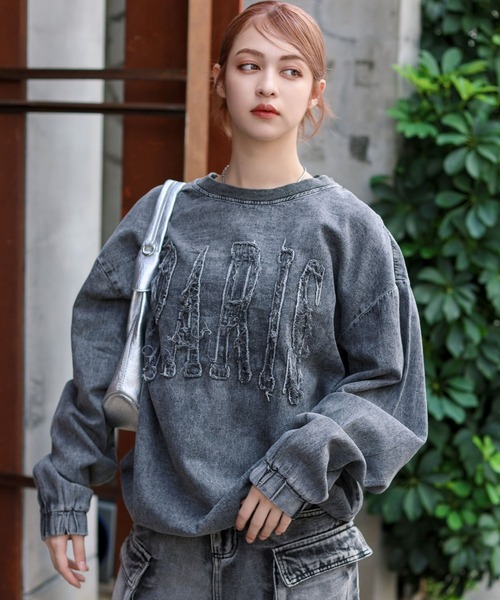 SPINNS（スピンズ）の「グランジ/デニムプルオーバートップス PARIS（スウェット・メンズ・ブルー系その他/ブラック系その他・ONESIZE）」の22枚目の写真