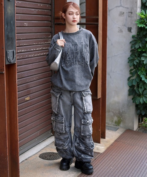 SPINNS（スピンズ）の「グランジ/デニムプルオーバートップス PARIS（スウェット・メンズ・ブルー系その他/ブラック系その他・ONESIZE）」の15枚目の写真