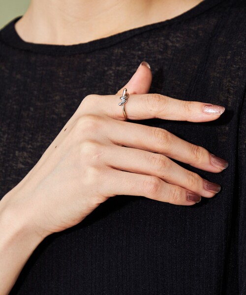 CITEN（シテン）の「＜CITEN＞ノットラインリング（リング・レディース・シルバー/その他1・FREE）」の3枚目の写真