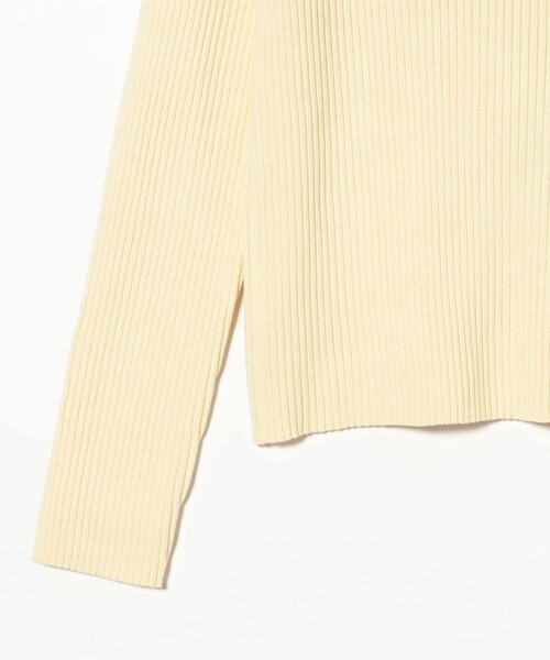 Ray BEAMS（レイビームス）の「リブ ニット ポロ（ポロシャツ・レディース・ブラック/クリーム/レッド/オフホワイト・ONE SIZE）」の8枚目の写真