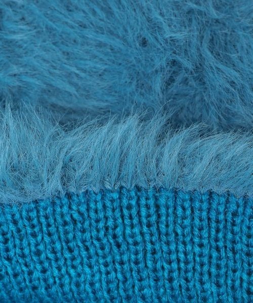 PBLIM（ページボーイリム）の「PBLIM/フェザービーニー（ニットキャップ/ビーニー・レディース・ブルー/グレー・FREE）」の8枚目の写真