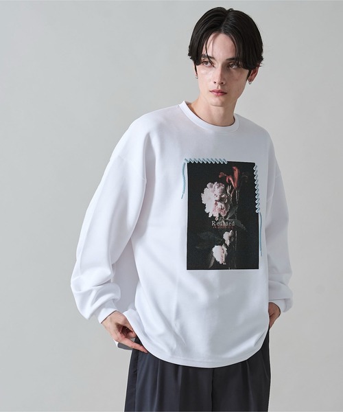 WEGO（ウィゴー）の「WEGO/シートプリントプルオーバー（スウェット・メンズ・ライトグレー/ホワイト/ブラック/ホワイト系その他・LARGE/MEDIUM）」の2枚目の写真