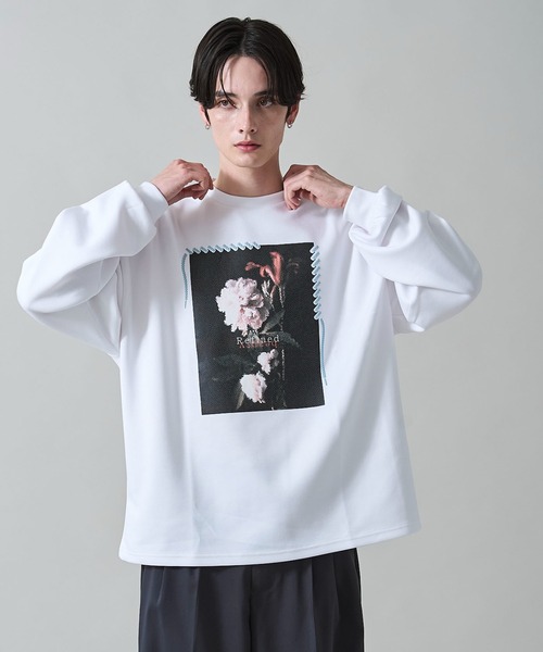 WEGO（ウィゴー）の「WEGO/シートプリントプルオーバー（スウェット・メンズ・ライトグレー/ホワイト/ブラック/ホワイト系その他・LARGE/MEDIUM）」の13枚目の写真