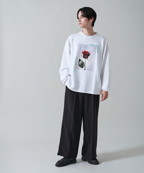 WEGO（ウィゴー）の「WEGO/シートプリントプルオーバー（スウェット・メンズ・ライトグレー/ホワイト/ブラック/ホワイト系その他・LARGE/MEDIUM）」の12枚目の写真