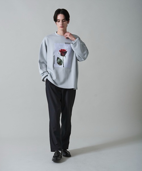 WEGO（ウィゴー）の「WEGO/シートプリントプルオーバー（スウェット・メンズ・ライトグレー/ホワイト/ブラック/ホワイト系その他・LARGE/MEDIUM）」の5枚目の写真