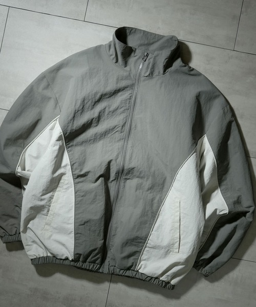 セール】side switch nylon jacket/サイド切り替えナイロンジャケット