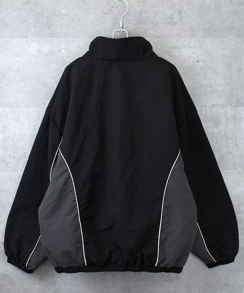 Ritzy(リッツィー)の「side switch nylon jacket/サイド切り替えナイロンジャケット レディース メンズ(ナイロンジャケット・メンズ・カーキ/グレー/ブラック・L/XL/M)」の5枚目の写真