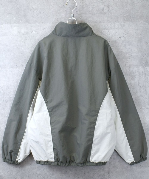 Ritzy(リッツィー)の「side switch nylon jacket/サイド切り替えナイロンジャケット レディース メンズ(ナイロンジャケット・メンズ・カーキ/グレー/ブラック・L/XL/M)」の9枚目の写真