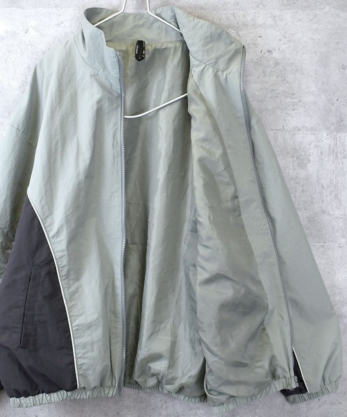 Ritzy(リッツィー)の「side switch nylon jacket/サイド切り替えナイロンジャケット レディース メンズ(ナイロンジャケット・メンズ・カーキ/グレー/ブラック・L/XL/M)」の15枚目の写真