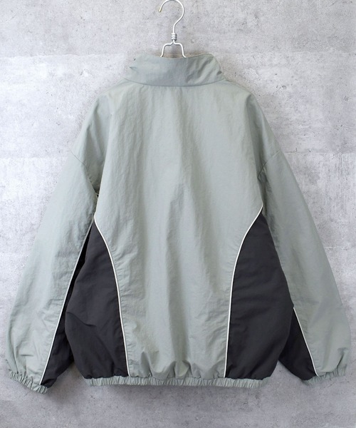 Ritzy(リッツィー)の「side switch nylon jacket/サイド切り替えナイロンジャケット レディース メンズ(ナイロンジャケット・メンズ・カーキ/グレー/ブラック・L/XL/M)」の7枚目の写真