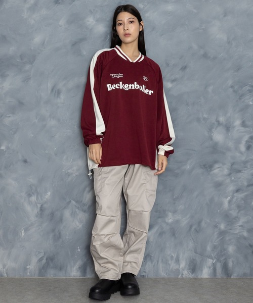 Starting Over(スターティングオーバー)の「pullover game shirt/プルオーバー ジャージ素材 ゲームシャツ(ジャージ・メンズ・オフホワイト/ブラック/ワイン/ネイビー・XL/L/M)」の19枚目の写真