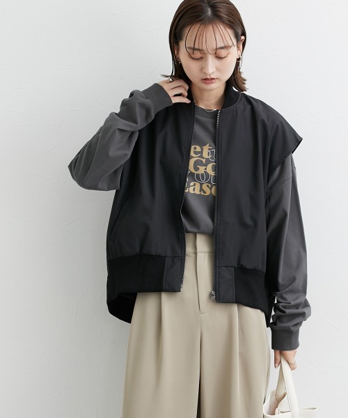 nissen（ニッセン）の「ミリタリーバックフレアベスト（ベスト・レディース・ブラック/カーキ・S～Ｍ/L～LL）」の9枚目の写真