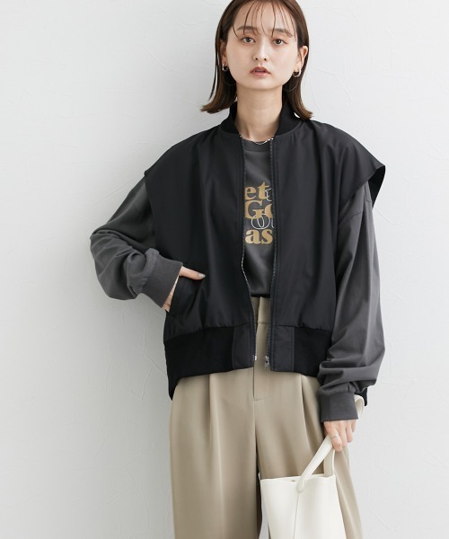 nissen（ニッセン）の「ミリタリーバックフレアベスト（ベスト・レディース・ブラック/カーキ・S～Ｍ/L～LL）」の10枚目の写真