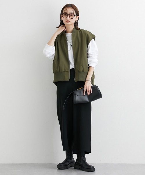nissen（ニッセン）の「ミリタリーバックフレアベスト（ベスト・レディース・ブラック/カーキ・S～Ｍ/L～LL）」の11枚目の写真
