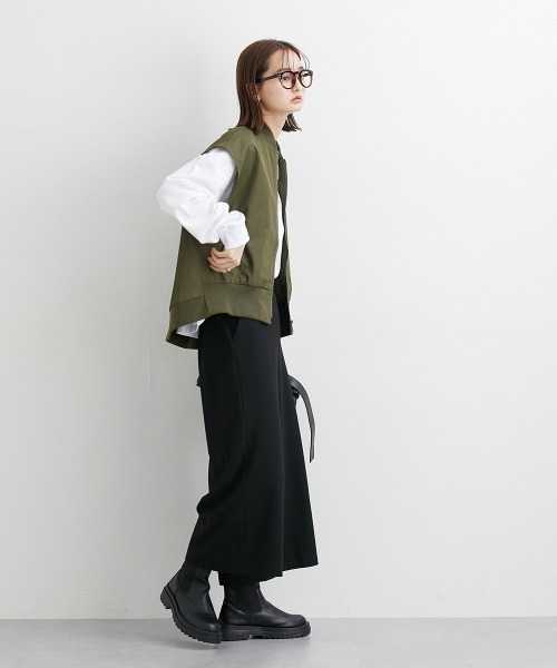 nissen（ニッセン）の「ミリタリーバックフレアベスト（ベスト・レディース・ブラック/カーキ・S～Ｍ/L～LL）」の12枚目の写真